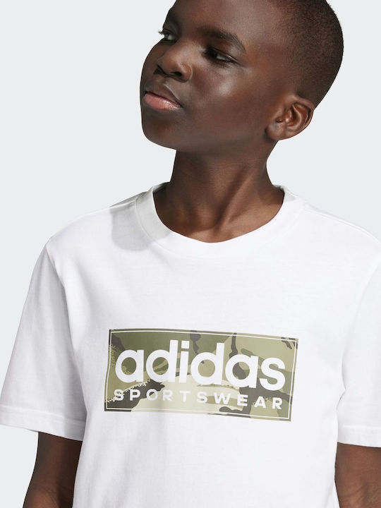 Kids' T-shirt White Camo Linear
