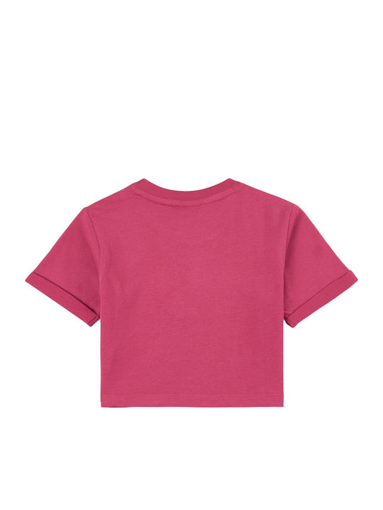 Παιδικό Crop Top Κοντομάνικο Ροζ Nicky