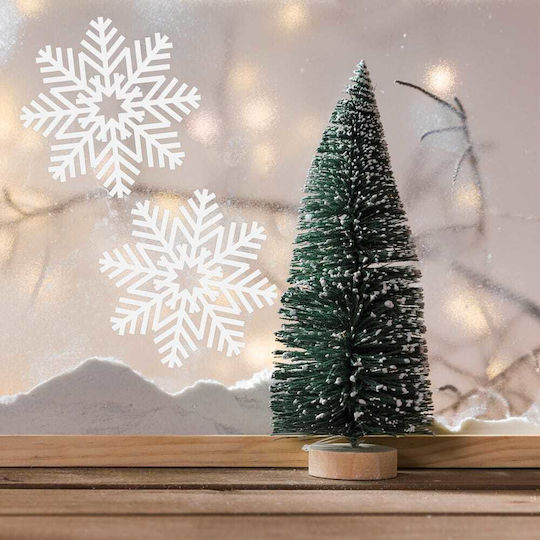 Weihnachtsaufkleber Weihnachtsflocken 18x18 9 Stück Lila