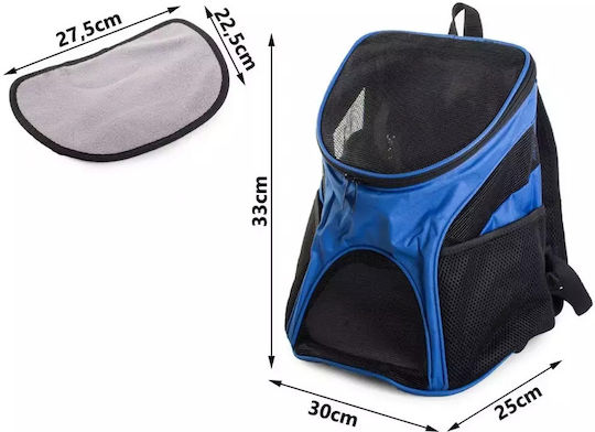 Backpack Pet Carrier Petbackpack Blue Full Ventilation 30x25x33cm Height