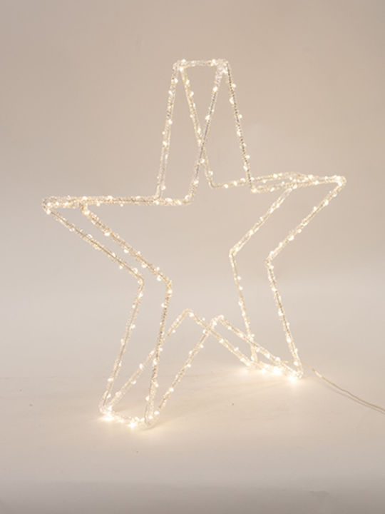 Eurolamp Plastic Illuminated Christmas Decorative Star 46x8.5x46cm White