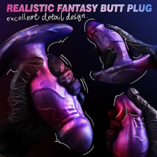 Smd Booty Bless Realistic Silicone Anal Plug Anchor T-base Πρωκτική Σφήνα Σιλικόνης 14,5cm Purple