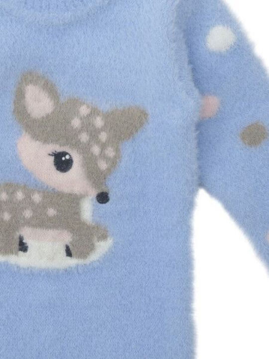 Kinder-Shirtkleid Langarm Hellblau
