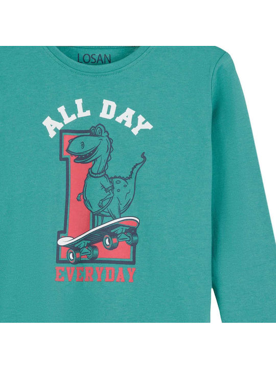 Bluza Pentru Copii Cu Mâneci Lungi Verde