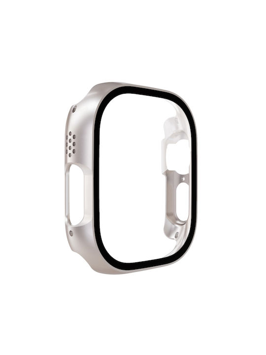Carcasă de Plastic cu Sticlă în culoarea Argintiu pentru Apple Watch Ultra (49 mm)