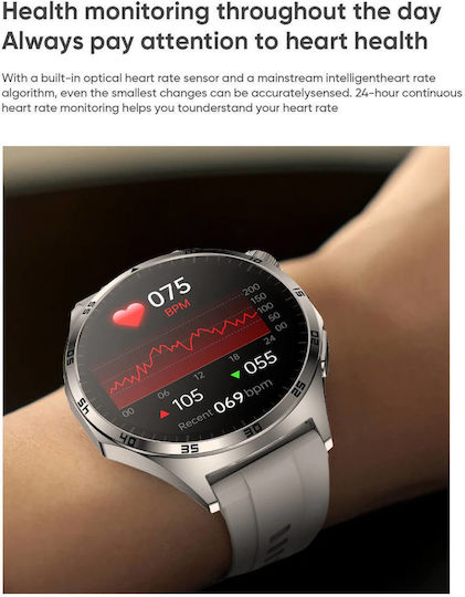 Microwear MT300 48mm Smartwatch mit Pulsmesser (Gray)
