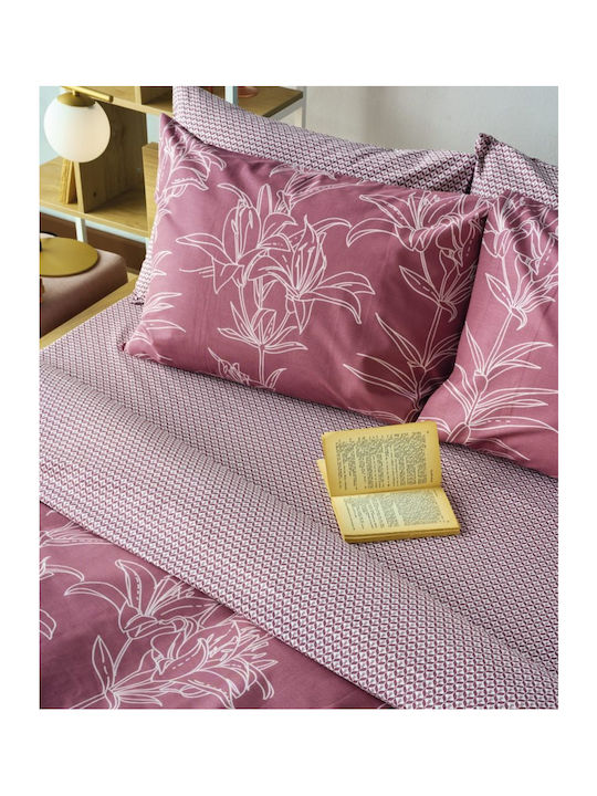 Kentia Сет Чаршафи 240x270см. Versus Silia Pink Cotton 4бр