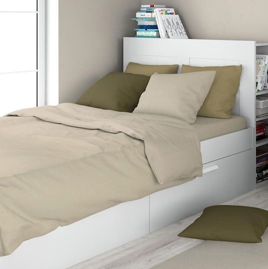 Dimcol Solid Σεντόνι Υπέρδιπλο 220x240εκ. 502 Beige