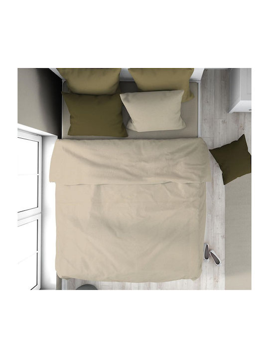 Dimcol Παπλωματοθήκη Βαμβακερή Μονή 160x240 Solid 502 Beige