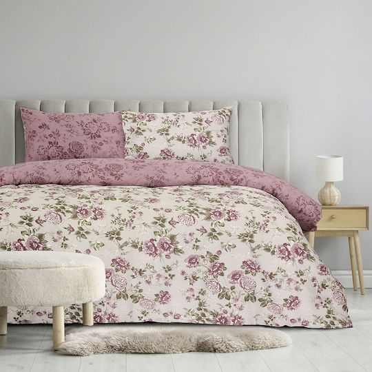Kocoon Bettbezug-Set Baumwolle Einzelbett mit Kissenbezug 165x245 Beige