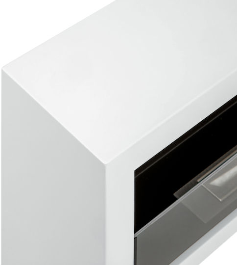 Wandmontiert Bioethanol Kamine Innenbereich Weiß 120x15x41.5cm