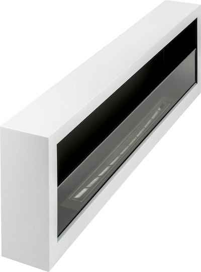 Wandmontiert Bioethanol Kamine Innenbereich Weiß 120x15x41.5cm