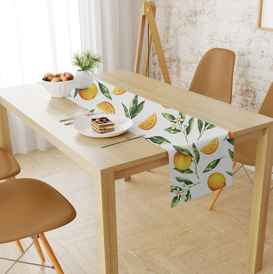 Dimcol Față de masă Rezistent la pete Oranges 474 474 White-orange 140x180cm