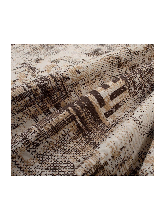 Dimcol Τραπεζομάντηλο Αλέκιαστο Σετ 2τμχ Skid Marks 472 Beige 140x140εκ.