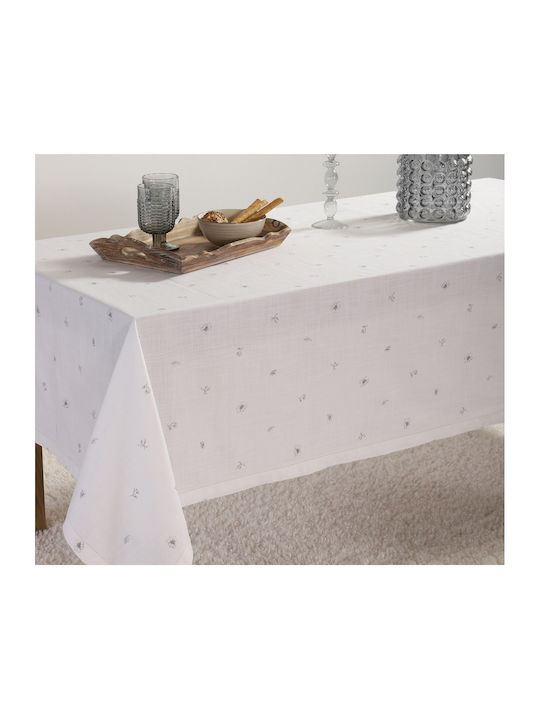 Nef-Nef Homeware Τραπεζομάντηλο Βαμβακερό Serena Ecru 150x300εκ.