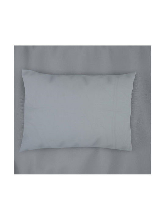 Dimcol Μαξιλαροθήκη με Φάσα Light Blue-grey 50x70εκ.