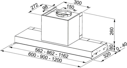 Franke Style Plus FST Plus 908 X Απορροφητήρας Καμινάδα 90cm Inox