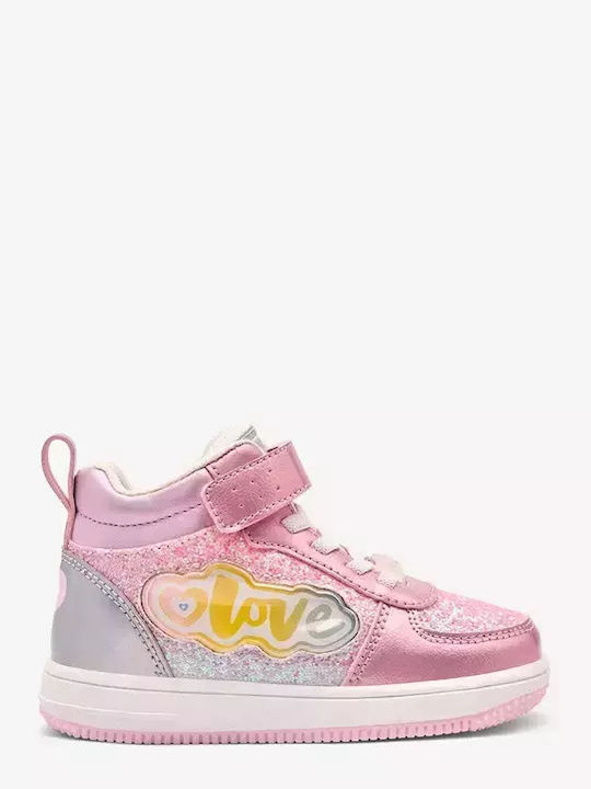 Kinder Sneakers Hoch Rosa