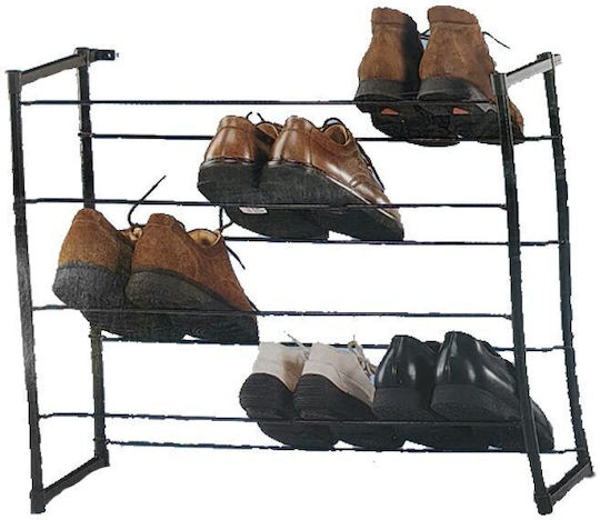 Metall Schuhschrank mit 4 Regalen Gray L67xW21xH55cm