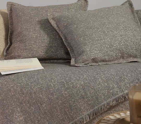 Nef-Nef Homeware Μαξιλάρι Καναπέ Home από Βελούδο Stone 50x50εκ.