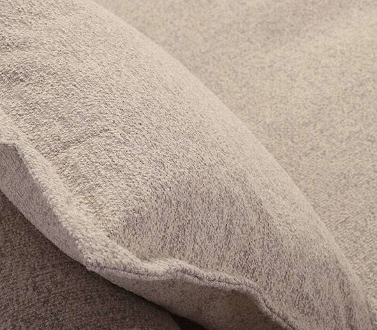 Nef-Nef Homeware Μαξιλάρι Καναπέ Home από Βελούδο Stone 50x50εκ.