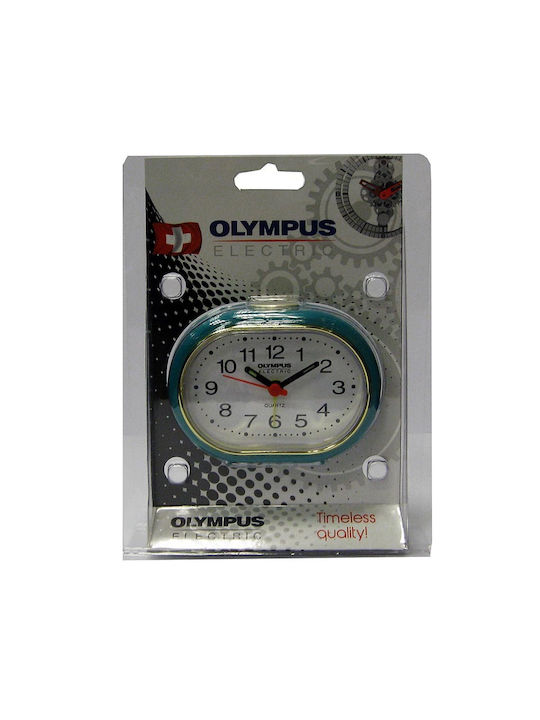 Olympus Silent Tabletop Clock with Indicators with Alarm Clock Light Blue OL-880