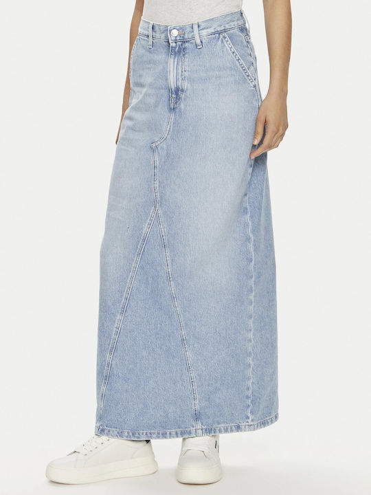 Claire Denim Hoch tailliert Maxi Rock Denim Light