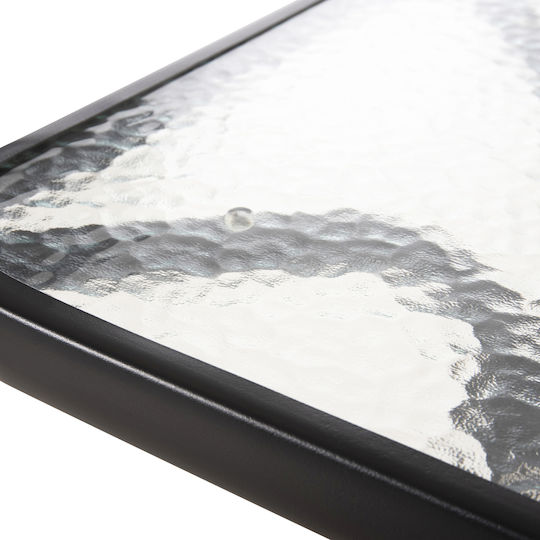 Metal Masa auxiliară pentru spații exterioare mici Figo Negru 45x45cm