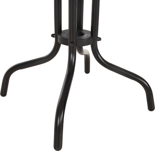 Metal Masa auxiliară pentru spații exterioare mici Figo Negru 45x45cm