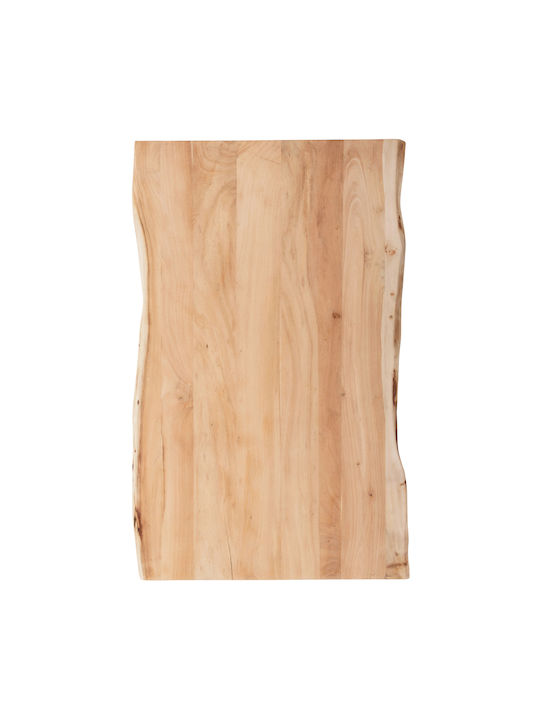 HomeMarkt Boho Rechteckig Tischoberfläche aus Massivholz Natural Color 140x80x4cm HM8465.21 1Stück