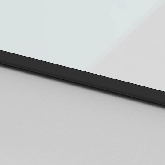 Vidaxl Комплект за плъзгаща врата Черен 76x205 см Закалено стъкло Черен