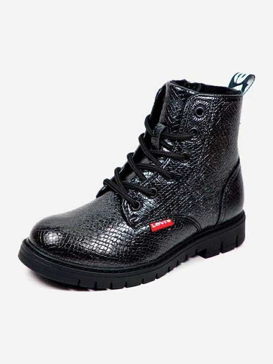 Pasadena Kids Boots with Laces Silver
