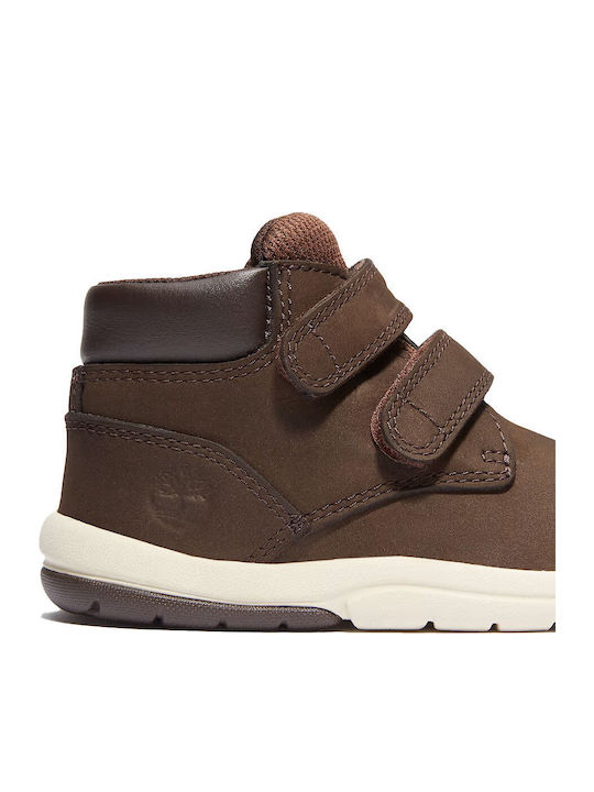 Toddle Tracks Anatomical Leather Kids Boots with Velcro Brown