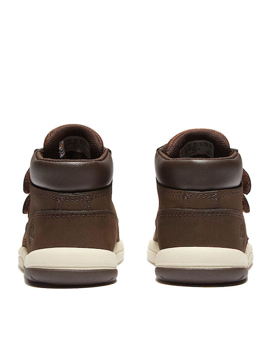 Toddle Tracks Anatomical Leather Kids Boots with Velcro Brown
