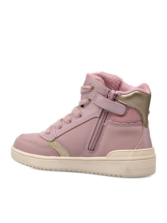 Kids Boots with Zipper Pink
