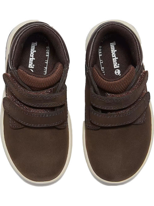 Toddle Tracks Anatomical Leather Kids Boots with Velcro Brown