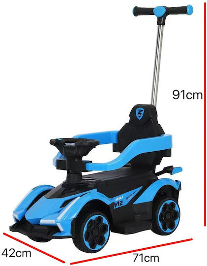 Car Ride On with Parental Handle for 12+ Months Green