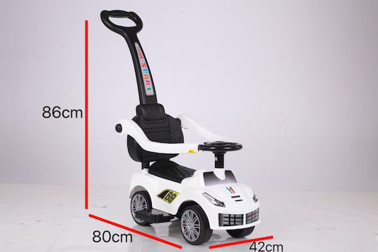Car Ride On with Parental Handle for 12+ Months Red