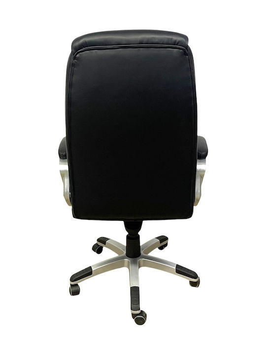 Stuhl Büro mit Armen Black Velvet-Black Metal Mega Bazaar