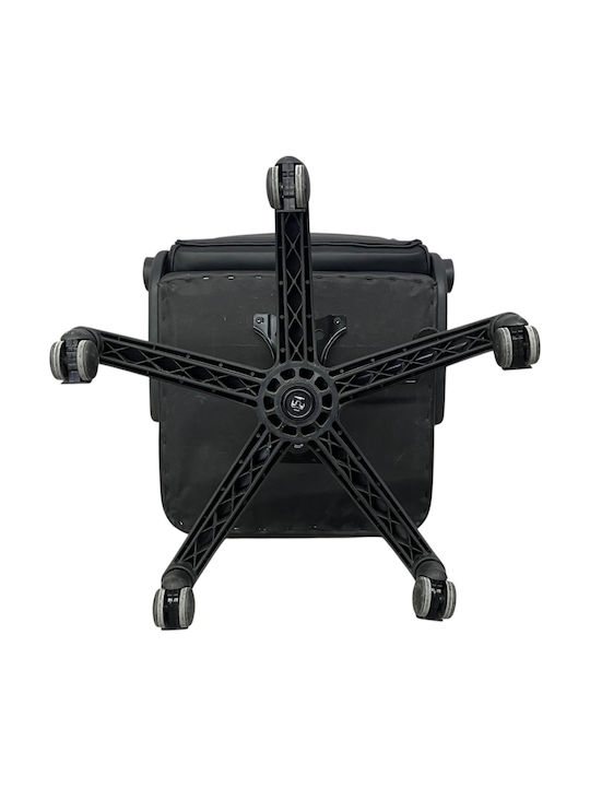 Stuhl Büro mit Armen Black Velvet-Black Metal Mega Bazaar