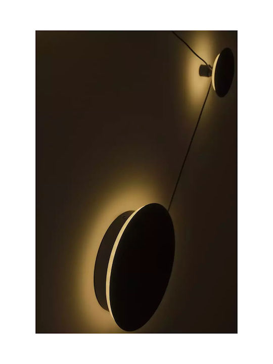 Modern Lumină de Perete cu LED Integrat și Lumină Alb Cald Negru