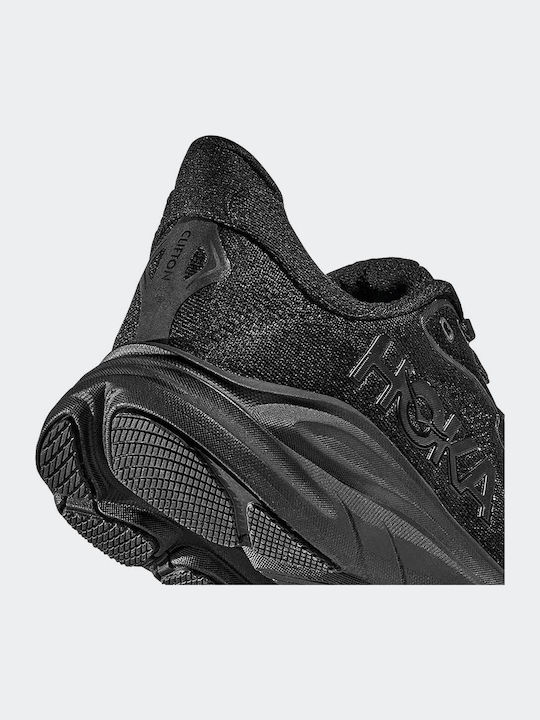 Clifton 10 Kinder Sportschuhe Laufen mit Schnürsenkeln Schwarze