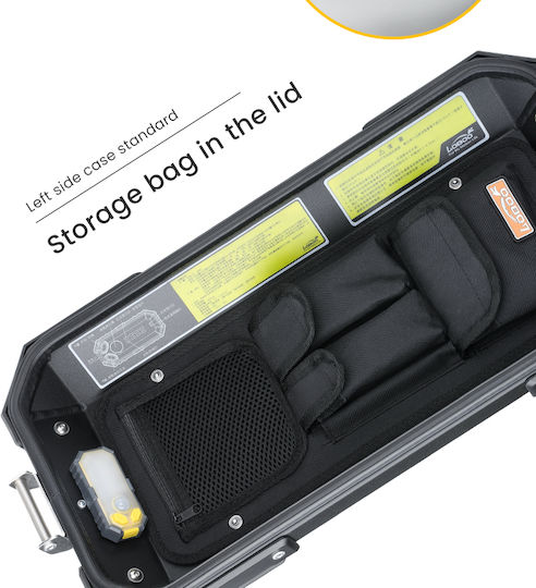 Loboo Motorrad-Topcase Aluminium 45l Silber
