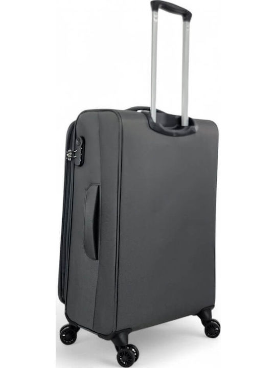 Forecast Medium Travel Suitcase Fabric Gray with 4 Wheels Height 67cm w24901-24-gkri