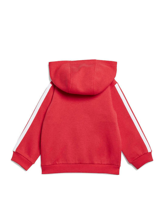 Kids Sweatpants Set Red 2pcs 3-Stripes