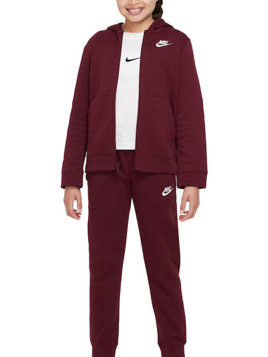 Kids Sweatpants Set Burgundy 2pcs Sportswear