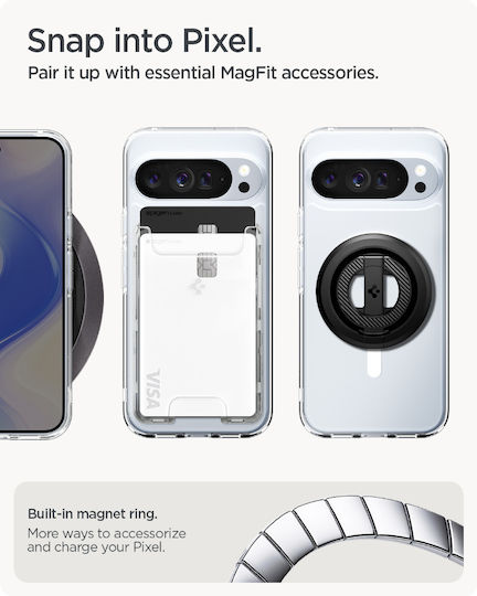Spigen Ultra Hybrid MagSafe Back Cover Plastic / Silicone 2mm Clear/White (Google Pixel 10 Pro XL)