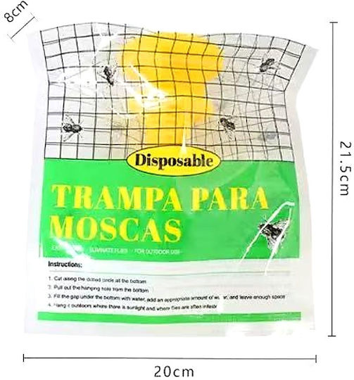 Fly Trap Bait – Waterproof Hanging Bag – M21.5xW20cm