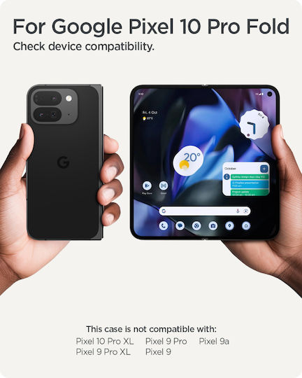 Spigen Slim Armor Pro MagSafe Back Cover Πλαστικό / Σιλικόνης Μαύρο (Google Pixel 10 Pro Fold)