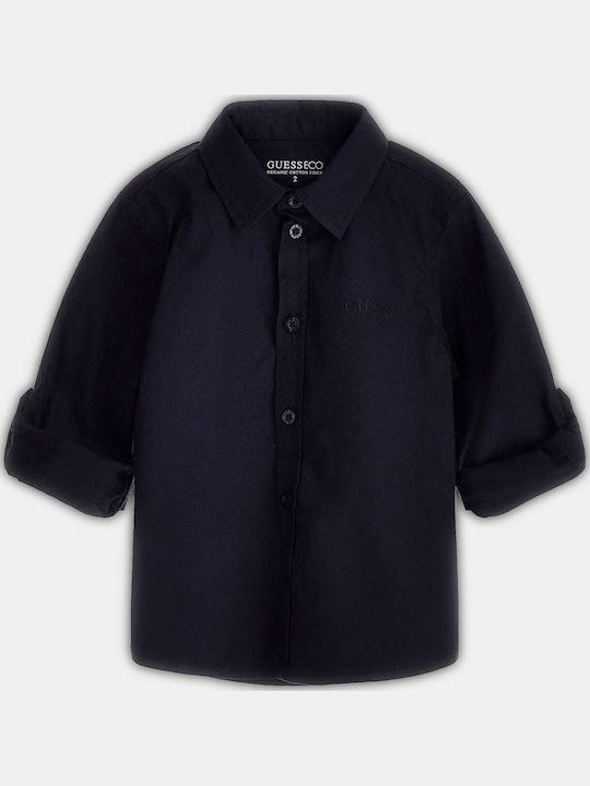 Copii Cămașă Cu mânecă lungă Dark Blue